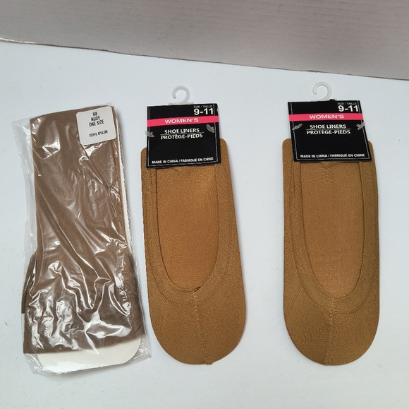 Women's Bundle Of 3 Shoe Liners & Knee High - Picture 3 of 4